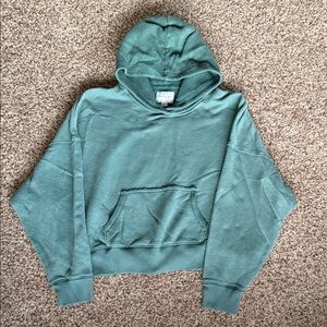 American Eagle Outfitters Oversized cropped Green Hoodie